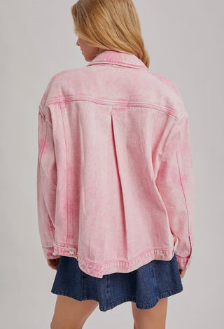DENIM BUTTON DOWN OVERSIZED JACKET