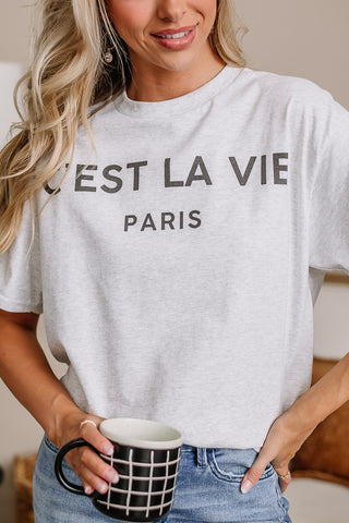 C'est La Vie (Such Is Life) Oversized Graphic Tee