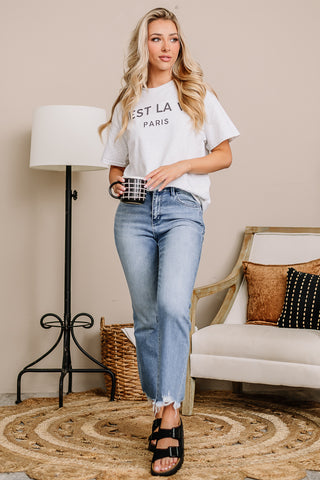 C'est La Vie (Such Is Life) Oversized Graphic Tee