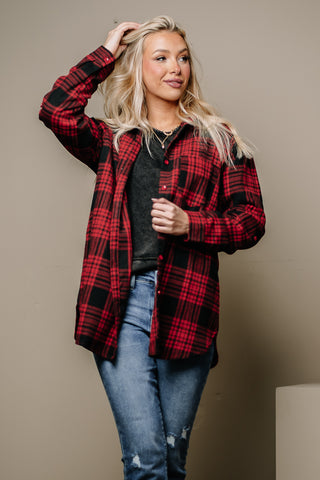 Cabin Fever Plaid Top | Red & Black