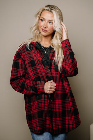 Cabin Fever Plaid Top | Red & Black
