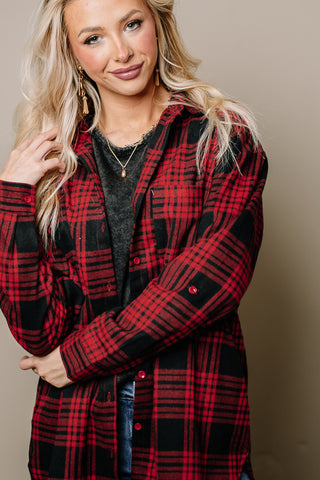 Cabin Fever Plaid Top | Red & Black