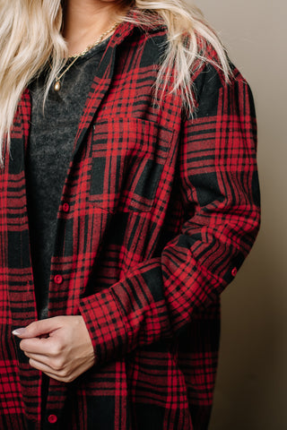 Cabin Fever Plaid Top | Red & Black