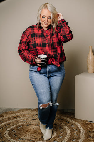 Cabin Fever Plaid Top | Red & Black