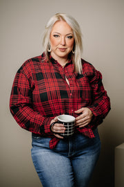 Cabin Fever Plaid Top | Red & Black