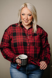 Cabin Fever Plaid Top | Red & Black