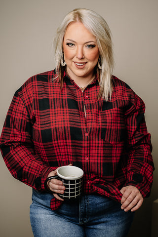 Cabin Fever Plaid Top | Red & Black
