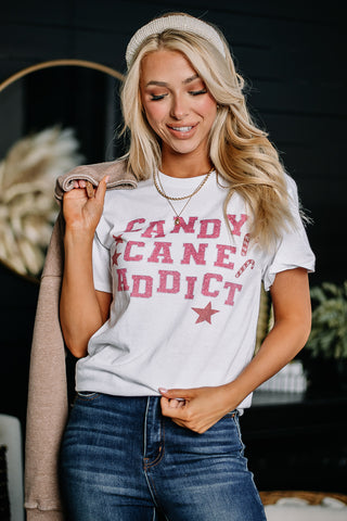 Candy Cane Addict Graphic Tee