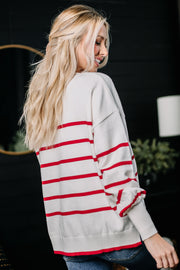 Candy Cane Lane Striped Sweater Top