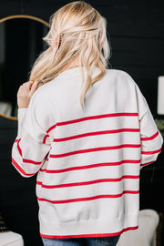 Candy Cane Lane Striped Sweater Top