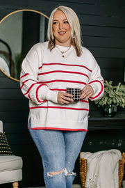 Candy Cane Lane Striped Sweater Top