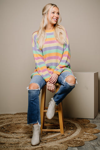 Candyland Cutie Striped Sweater