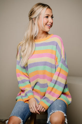 Candyland Cutie Striped Sweater