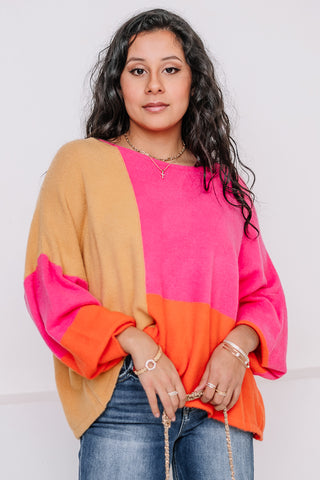 Color Me Crazy Color Block Sweater