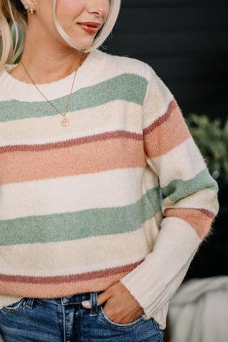 Cool Story Color Striped Sweater