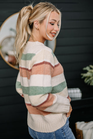 Cool Story Color Striped Sweater