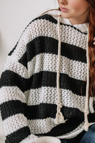 Cozy & Cute Striped Sweater Hoodie