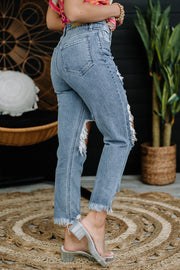 Eva Brielle Distressed Jeans