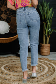 Eva Brielle Distressed Jeans