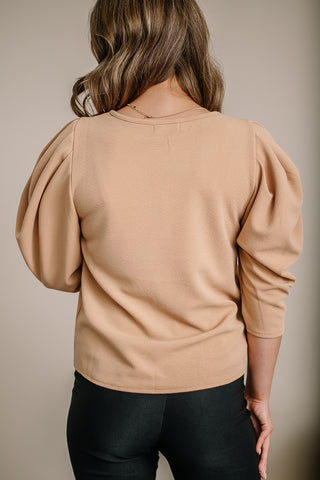 Tell Me Why Textured Top | Taupe
