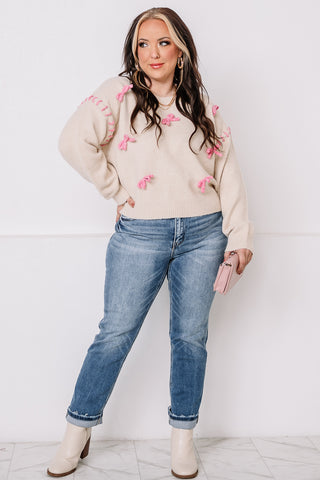 Miss Me Yet Bow Embellished Sweater