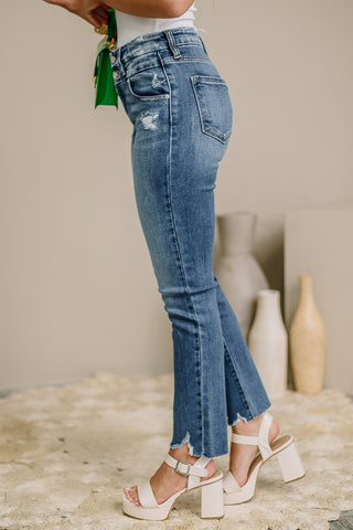 Deliah High Rise Straight Jeans