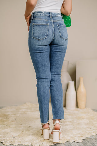 Deliah High Rise Straight Jeans