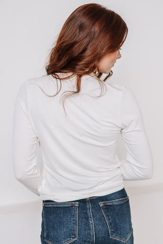 Do Me A Solid Mock Neck Top | Ivory