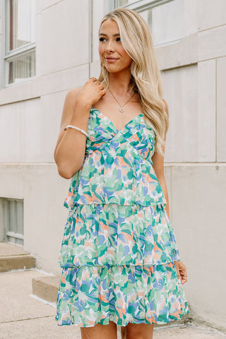 Easy Does It Floral Print Mini Dress