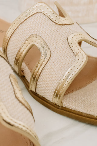 Empress Slid Sandals | Gold Combo
