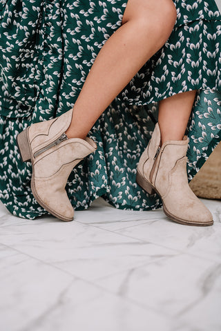 Evie Zip Up Booties | Nude