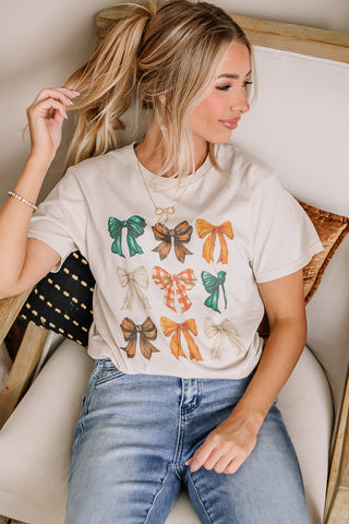 Fall Coquette Bow Graphic Tee