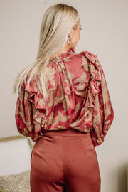 Finding You Printed Satin Top