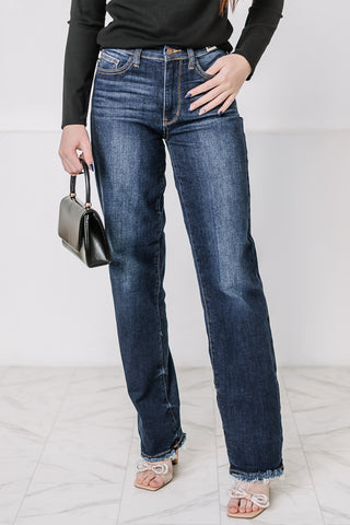 Follow In Line Straight Jeans | Dark