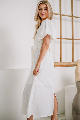 Fountain Of Youth Midi Dress | White