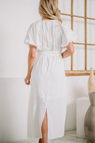 Fountain Of Youth Midi Dress | White