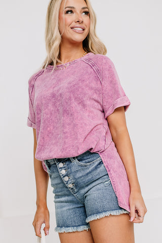 French Terry Pullover Top | Light Plum
