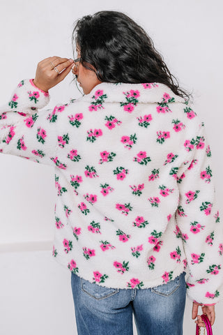 Garden Tea Floral Fleece Pullover