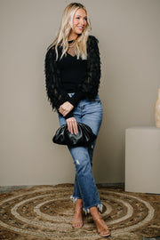 Glamorous Evening Peacock Sleeve Top