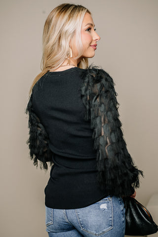 Glamorous Evening Peacock Sleeve Top