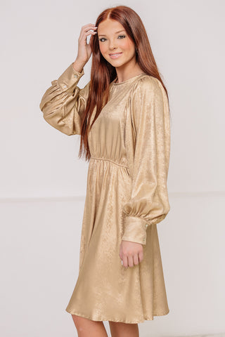 Going For Gold Metallic Mini Dress