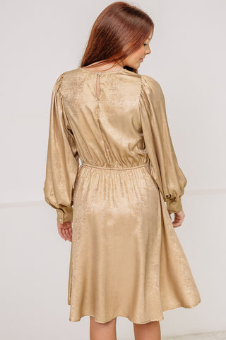 Going For Gold Metallic Mini Dress