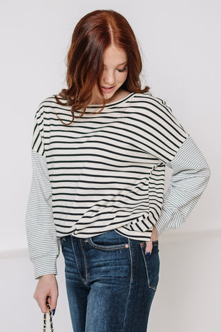 Got It Lined Out Multi Striped Top