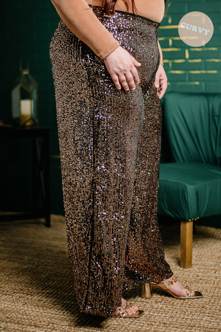 Grabbing Attention Sequin Pants | Curvy
