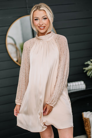 Have This Dance Sequin Sleeve Dress | Champagne