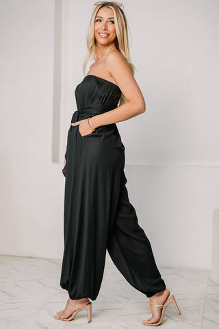 Here For Fun Front Tie Jumpsuit