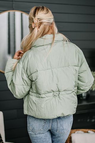 Here For The Day Puffer Coat | Seafoam