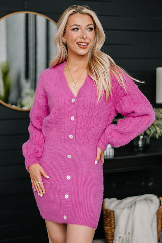 Hi Barbie! Fuzzy Sweater Mini Dress