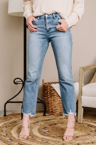 High Rise Kick Flare Jeans