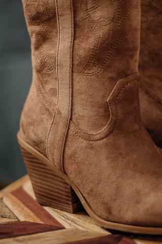 Howdy Tall Boots | Cognac Suede